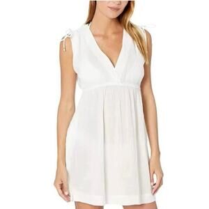 Lauren Ralph‎ Lauren Cotton Sleeveless Cover-Up Dress White Women's Size Small